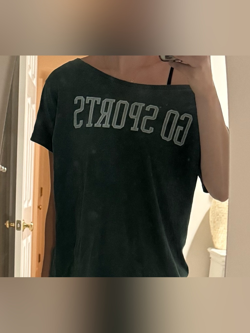 Hollister off the shoulder 'GO SPORTS' Graphic Tee